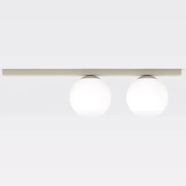 Emibig FIT 2 MOKKA OPAL - Minimalistische plafondlamp voor elke ruimte Zwartachtig, Wit