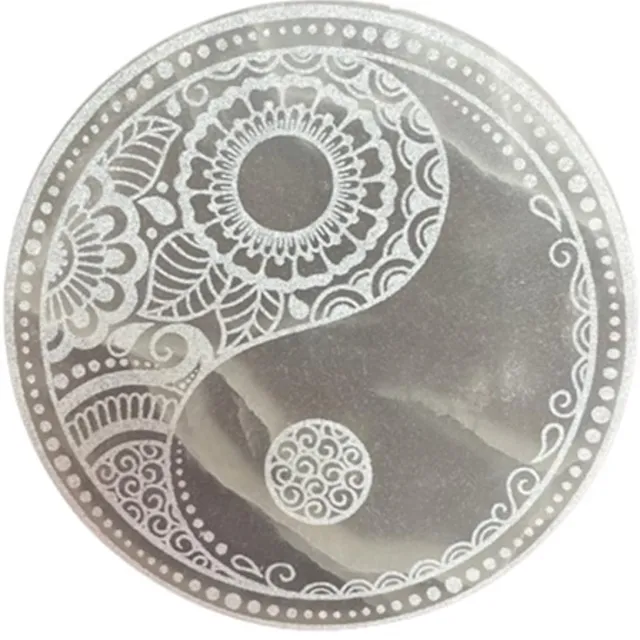 Ancient Wisdom Grote oplaadplaat 18 cm - Feng Shui wit