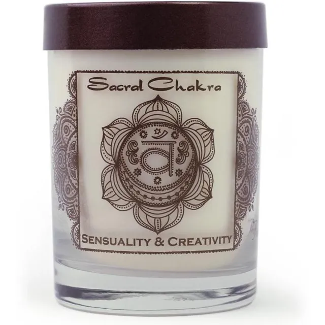 Prabhuji's Gifts Premium sojakaars Chakraserie, 2e chakra, vanille naturel