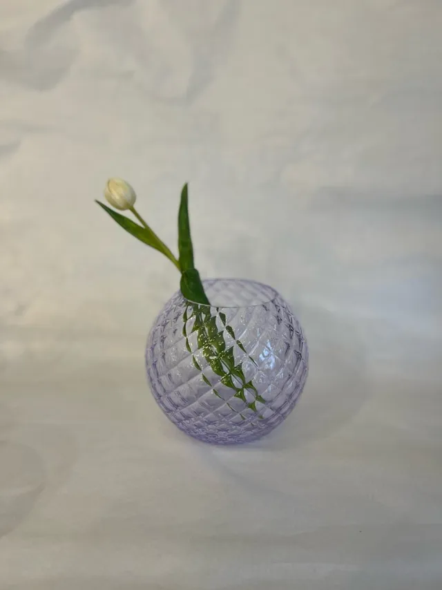 Skloglass Handgemaakt kristallen Dahlia bolvaas 150mm - Alexandrite