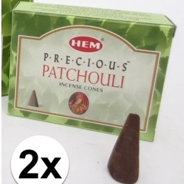 HEM Wierook kegeltjes in huisgeur Patchouli - 20x kleine kegeltjes - Ontspannend - Kalmerend Multi