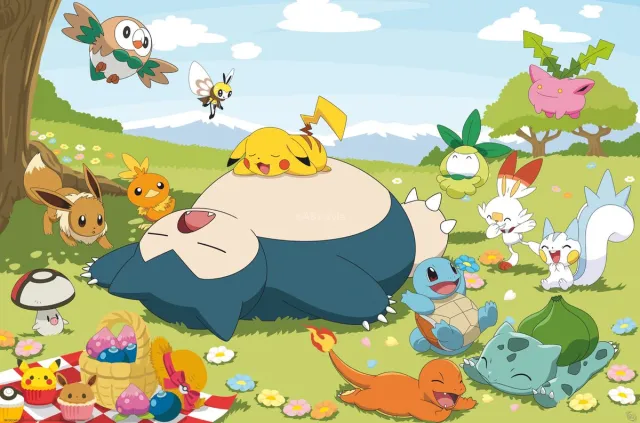 Pokémon Picnic Day Unisex Poster - meerkleurig - Standard multicolor