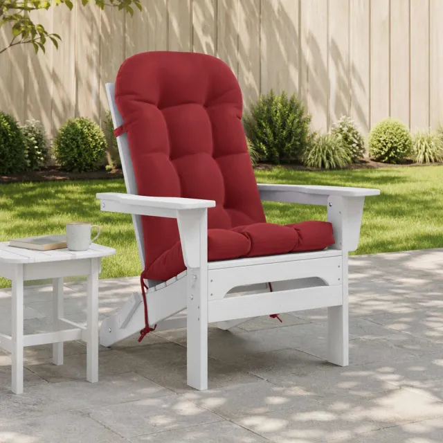 vidaXL Adirondack stoelkussen PUTTEN 100% Polyester Wijnrood
