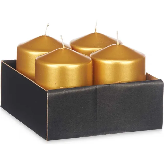 Acorde Goudkleurige - stompkaarsen - 4 stuks - 7 x 10cm - 40 branduren