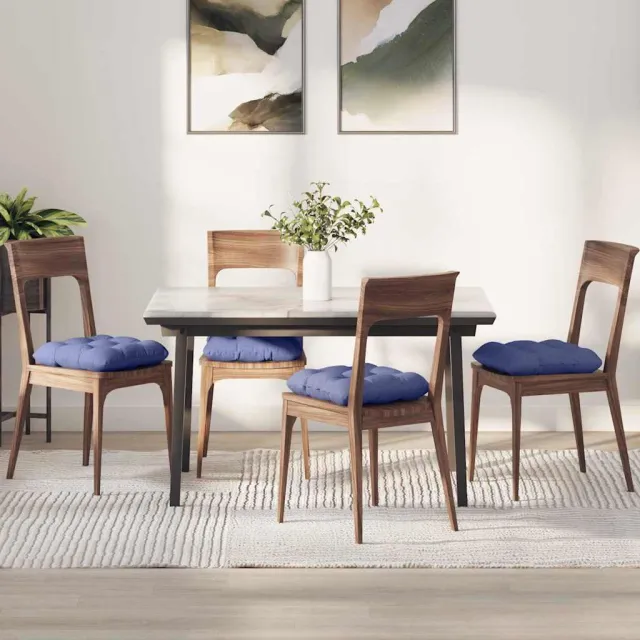 vidaXL Zitkussens 4 st Stof Jeans Blauw 45 x 45 x 12 cm