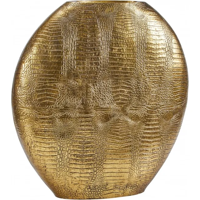 Woonexpress Vaas Skeld L Goud - Kunststof - Woonexpress Antiek brons