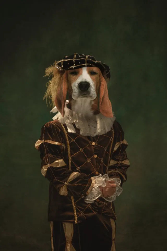 Vgdesign Hond als edelman 50x70 cm tuinposter banner VGDesign onbekend