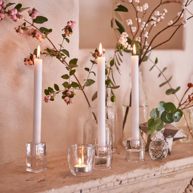 Bolsius Dinerkaarsen - 170/20 - 8 stuks per verpakking - Cloudy White wit