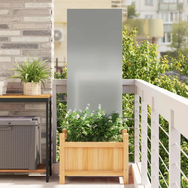 vidaXL Tuin Privacy Screen Zilver 50 x 140 cm Gegalvaniseerd staal