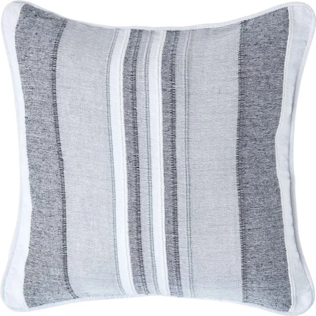 Homescapes Marokko kussenhoes in grijs en wit, 100% katoen, 60 x 60 cm Grijs wit