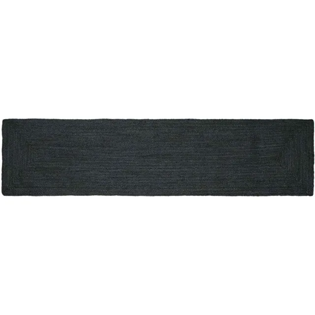 vidaXL Gebied - Tapijt - Donkergrijs - 60 - x - 250 - cm - Jute
