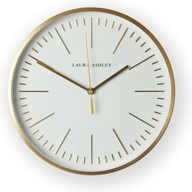 Laura Ashley Klok Glenn - Strepen - 30.5x30.5cm - Goud/Wit