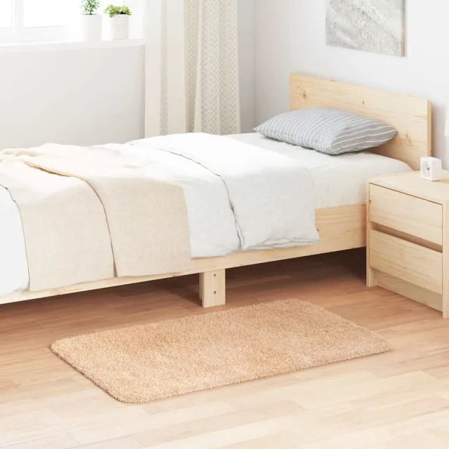 vidaXL Hoogpolig vloerkleed NAVARRA 60x100 cm polyester beige, foto 2