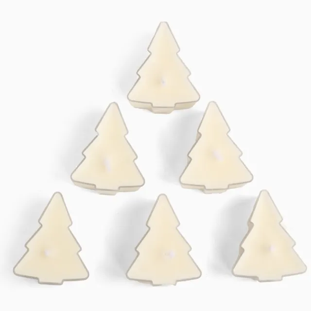 Stationery & Gift Waxinekaars Kerstboom | Kerst Kaarsjes 12 stuks | Stationery & Gift Creme