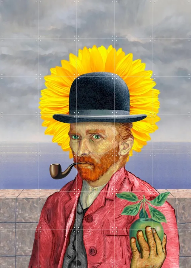 IXXI Son of Zundert, Alejandro B. Canoy & Van Gogh 21st Century - 100 x 140 cm - Grote wanddecoratie en posters - Surrealisme, Digitale Kunst Geel