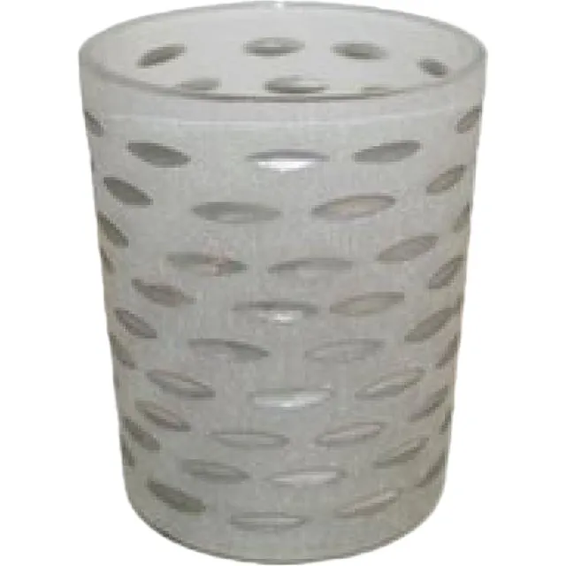 D&M depot Maison Pederrey - Kaarsenhouder - glas - beige - D8 x H10 cm - 2 stuks
