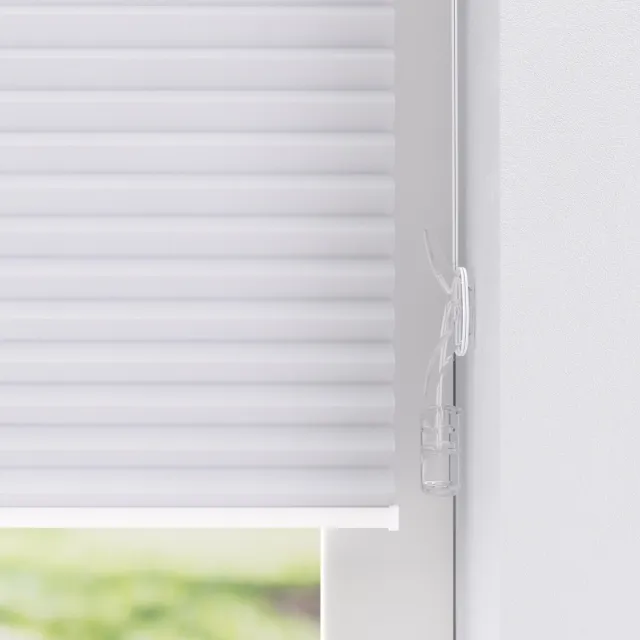 Dutchblinds Plisségordijnen - lichtdoorlatend - Wit - 120 x 250 cm - Raamdecoratie op maat