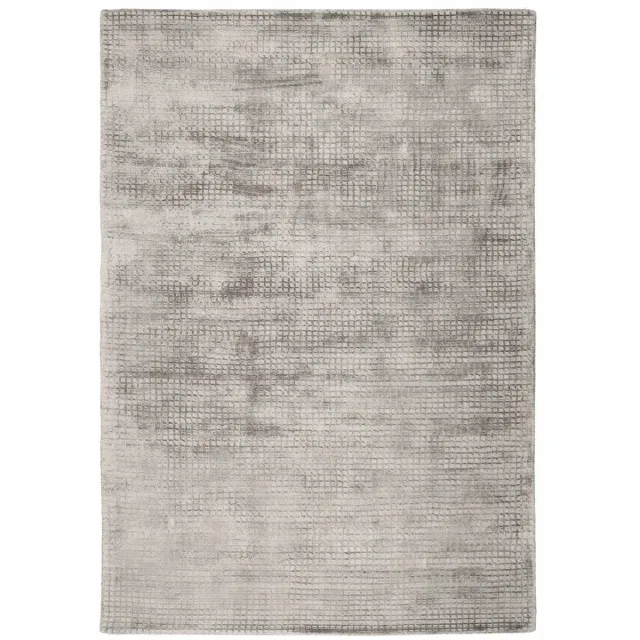 Dutch XXL Laagpolig Vloerkleed | Tapijt | Bridget | Blokken | Zilver | 200x290 cm