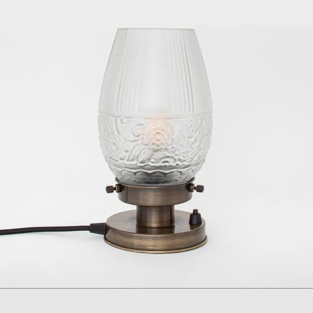 Coloured by Art Tafellamp Flower Yard Geëtst 20's Brons - Art Deco Trade