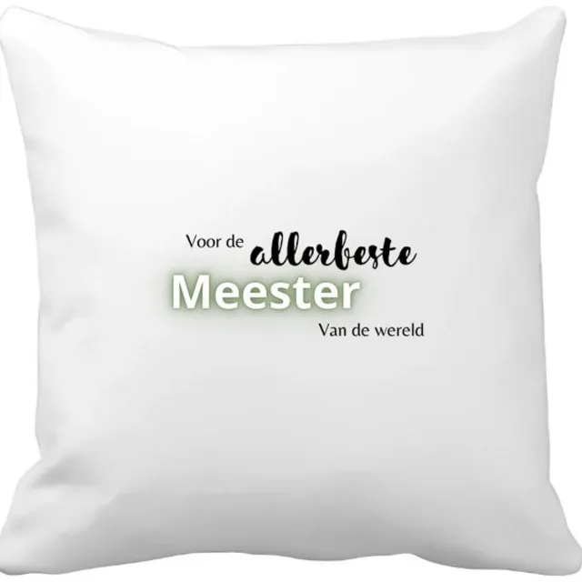 Akyol voor de allerbeste meester van de wereld Kussen hoes - Meester - de beste meester - meester - verjaardagscadeau - verjaardag - cadeau - afscheidscadeau - geschenk - leuke cadeau - kado - gift - meesterdag - 40 bij 40 cm Multicolor
