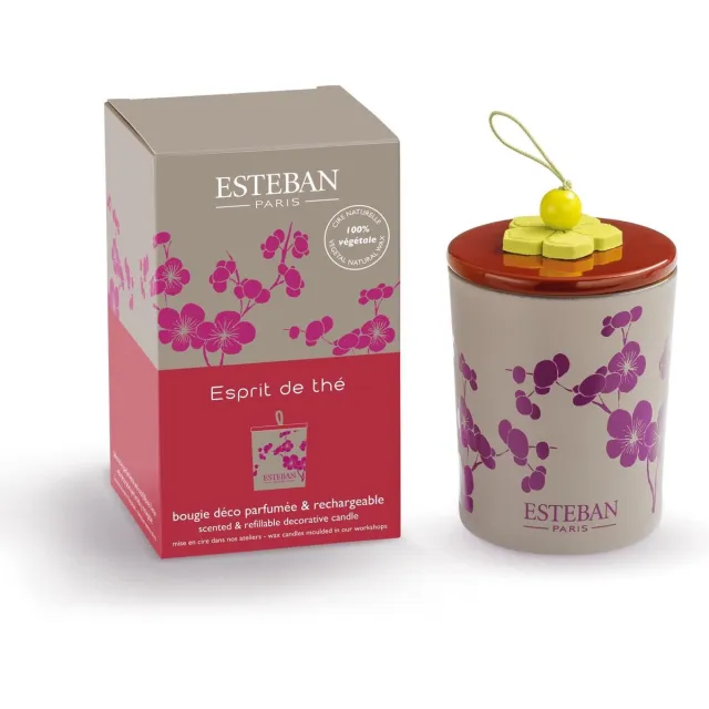 Esteban Classic Esprit de Thé Geurkaars decoratief 180gr Rood