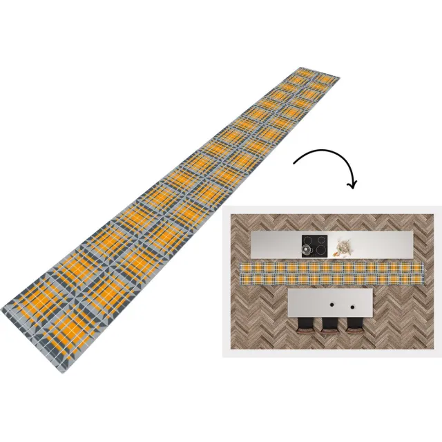 KitchenYeah Keukenloper - Keukenmat - Kubus - Patronen - 3D - Keuken vloerkleed Multicolor