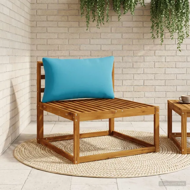 vidaXL Rugkussen PUTTEN 100% Polyester Lichtblauw 80 x 40 x 15 cm