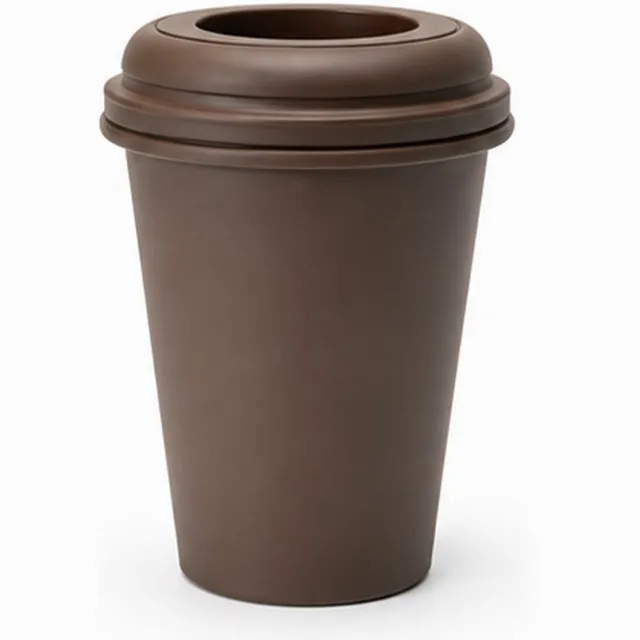 Fiastra vaas in koffiebekervorm - Bruin