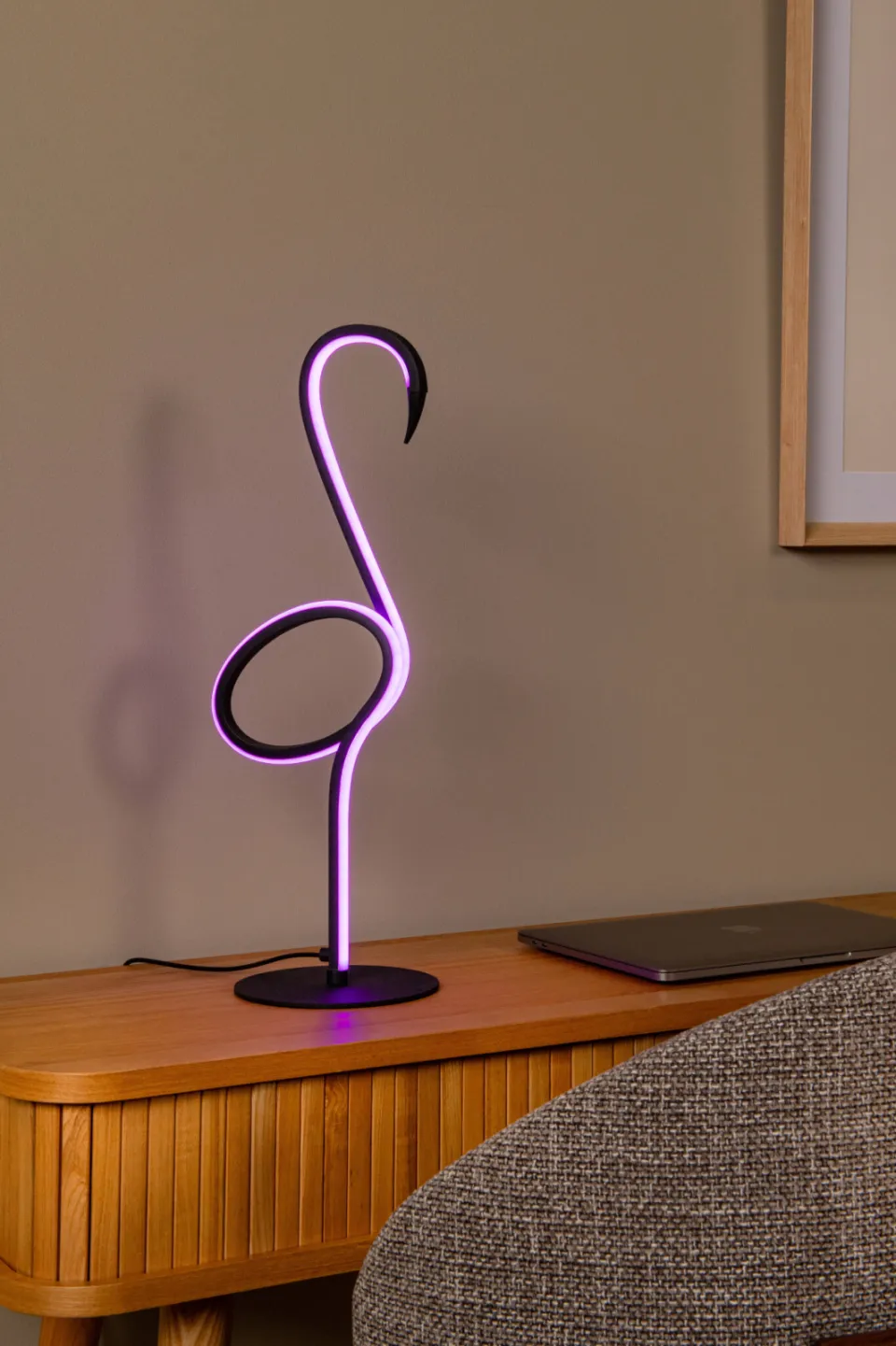 Lucide FLAMINGO RGB tafellamp zwart, foto 6