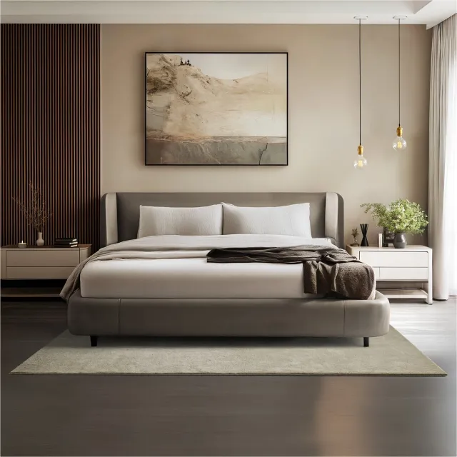 Tectake Kortpolig Vloerkleed - 140 x 200 cm - Zandkleur - 1630 g/m² Poolgewicht - Tapijt voor Woonkamer, Slaapkamer, Eetkamer - Onderhoudsvriendelijk en Wasbaar - Antislip Ondertapijt - Allergievriendelijk - Diverse maten en kleuren
