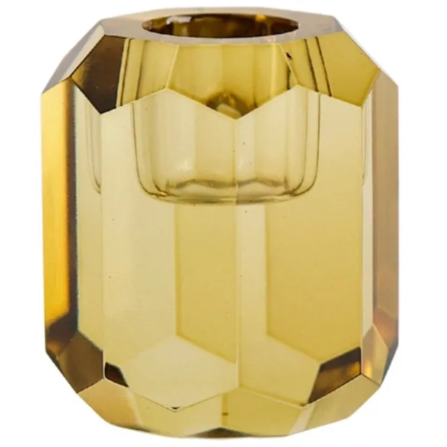 Aifcandles Glazen kandelaar kristal warm groen – Ø2,2 cm – luxe design – Aifcandles
