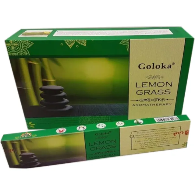 Goloka Wierook Goloka Aromatherapy Lemongrass Groen