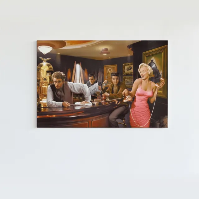 Trendex Global Canvas Schilderij - Marilyn Monroe - Wanddecoratie - Bekende Persoon - 120x80 cm Meerkleurig
