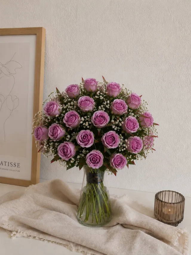 The Bloomistic Company The Bloomistic® – Zijden Boeket– 25x rozen – 55 cm hoog – Kunstbloemen – Valentijnsdag– nepbloemen – rozen – roos – decoratie – decoratie woonkamer 25st