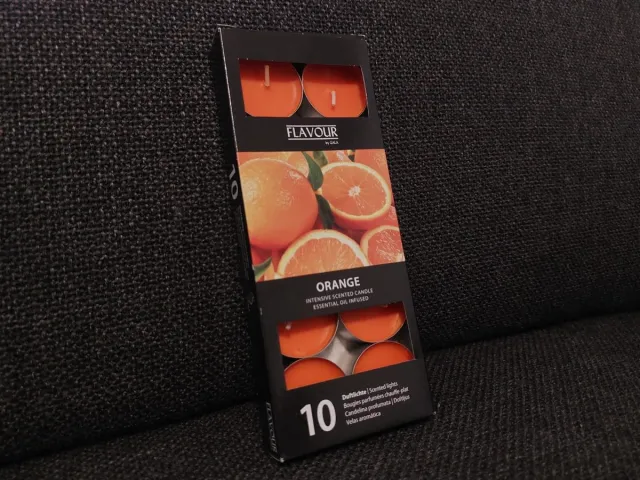 Gala Geurtheelichtjes Sinaasappel - 10 stuks | Geurkaarsjes met Sinaasappelgeur - Theelichtjes met Geur - Fruitig Oranje
