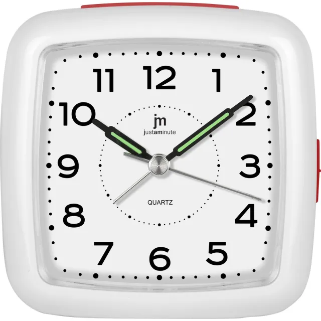 Just a Minute Wekker | Wit met een tikkeltje rood
