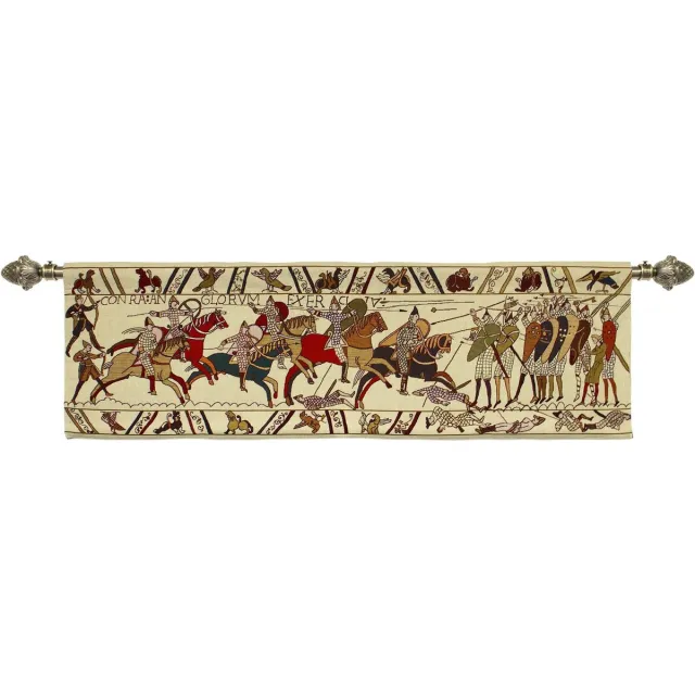 Signare Wandkleed Bayeux - Hastings Battle - 45 x 151 cm bruin
