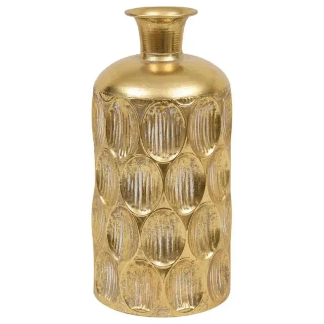 Atmosphera vaas Dubai - goud - D18 x H41 cm - metaal - bloemenvaas - stelen - siertakken