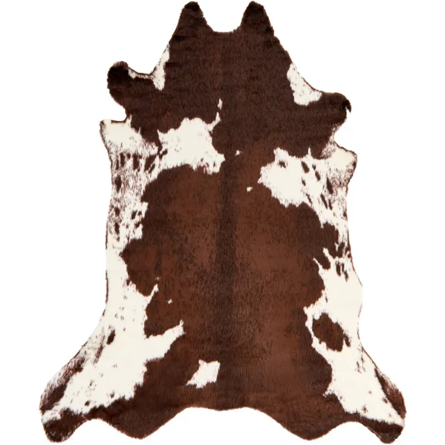 Beliani BOGONG - Vloerkleed - Bruin/Wit - 150 x 200 cm - Polyester