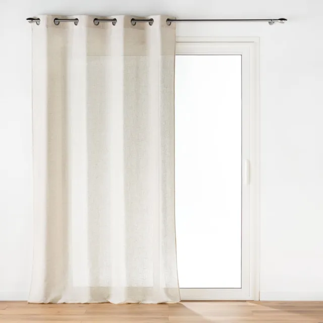 Douceur d intérieur Douceur d'intérieur - Gordijn met linnenlook PAULINE, 140 x 240 cm Beige