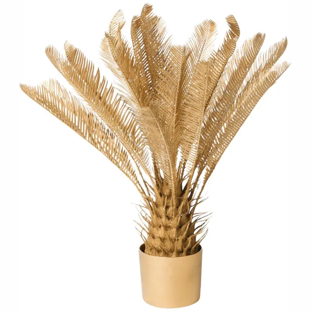 Beliani ARECA PALM - Kunstplant - Goud - 70 cm - Kunststof