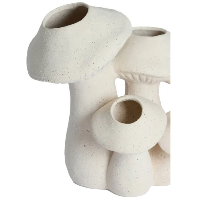 Light & Living Vaas Mushroom Keramiek matt cream