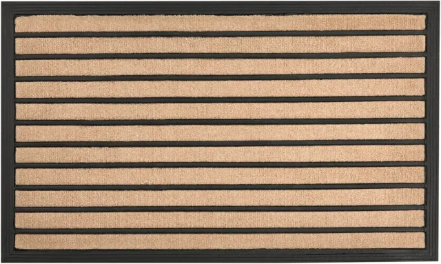 Beliani ZAGROS - Deurmat - Natuurlijk/Zwart - 40 x 60 cm - Polyester
