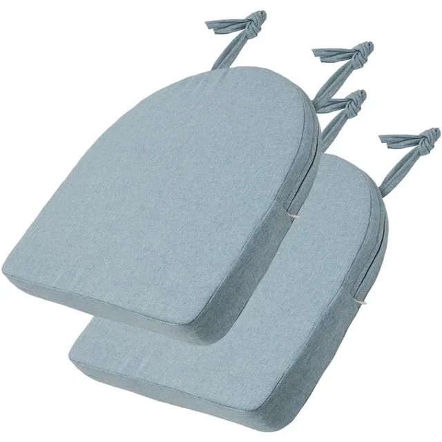 Imperatoris Zitkussen - Stoelkussen - Tuinstoelkussens - Eetkamer Kussen - Stoelkussens Eetkamer - Geschikt voor Binnen en Buitengebruik - Seat Cushion - 45 x 45 x 5 cm - Set van 2 - Lichtblauw - van Imperatoris