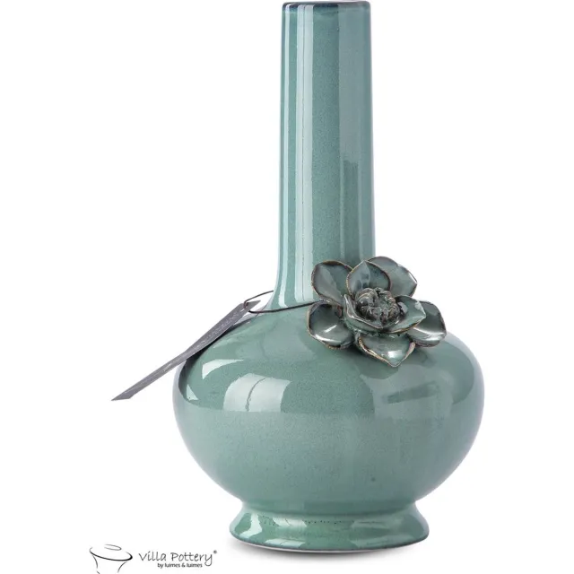 Villa Pottery Groene Blauwe Vaas Brigitte 18x18x30.7