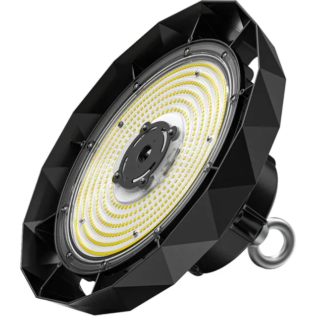 ANTENLICHT LED High Bay 150W - 25500 lm - 170 lm/W - 6000K Koel Wit - IP65 Waterdicht - 90° - Flikkervrij - Aluminium - Magazijn & Hoge Hal - 5 Jaar Garantie Zwart-150W