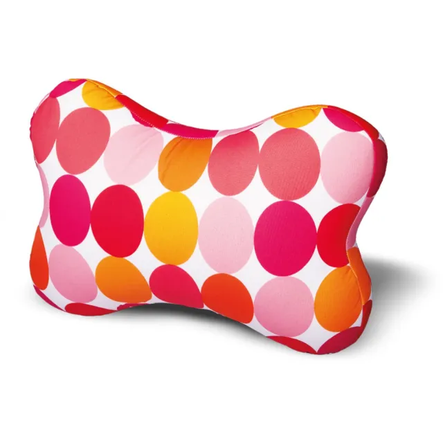 House of Healthbrands Kuschelmaxx kussen - Sierkussen gevlinderd 22 x 33 cm - punkte orange-design - Stevig en zacht - Mooie print - Gevuld met microgranulaat - Vormvast & Wasbaar - Ideaal voor op de bank, bed, auto of op reis - Inclusief Wasnet Oranje