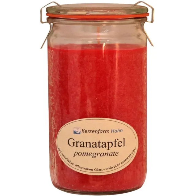 Kerzenfarm Geurkaars weckglas granaatappel rood