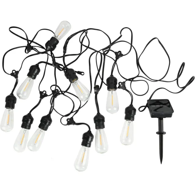 Vintag Solar Lichtsnoer - 10 Lampen - 6 m - Warm Wit - IP44