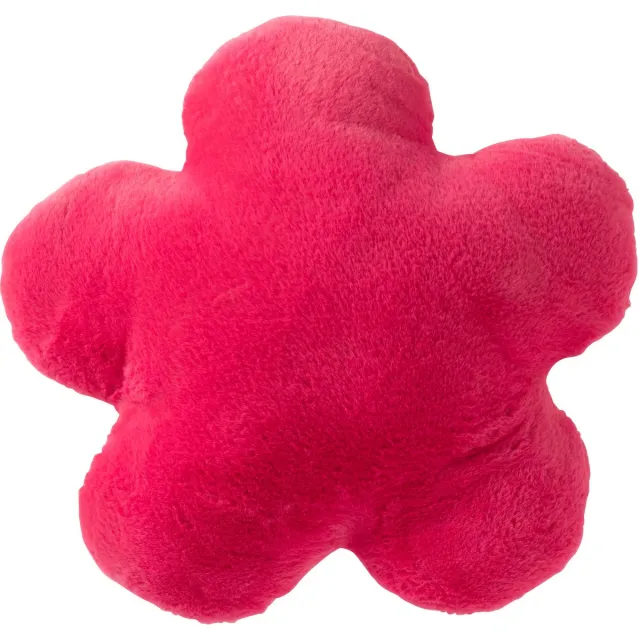 J-Line kussen Bloem - polyester - fuchsia Roze